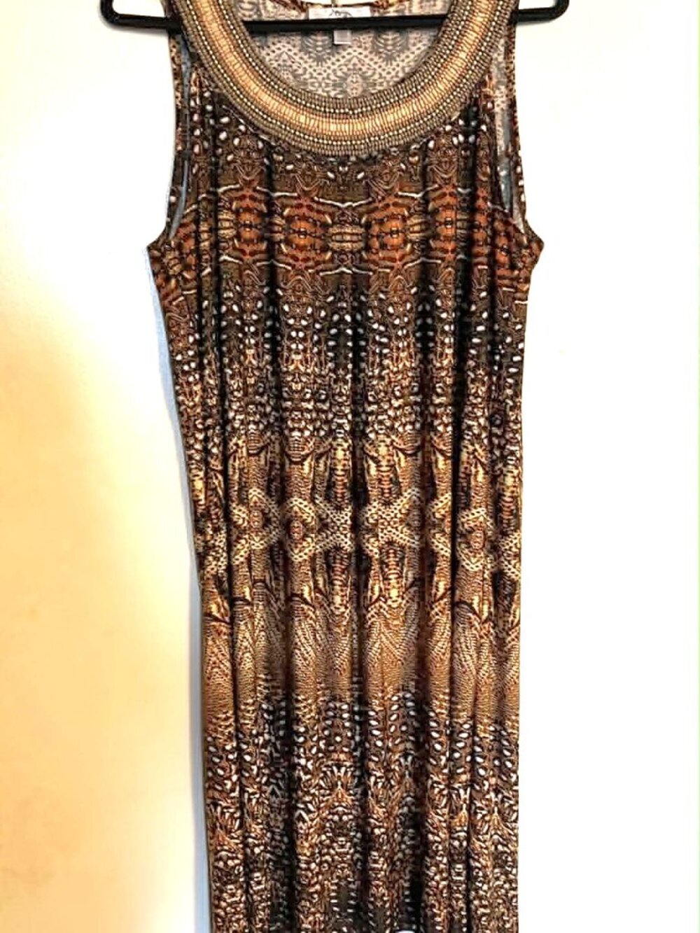 ilu ilu Sleeveless Beaded Neckline Dress – Size 1X